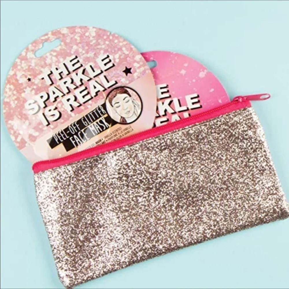 Face Mask Glitter Beauty Face Mask and Pouch Gift Set
